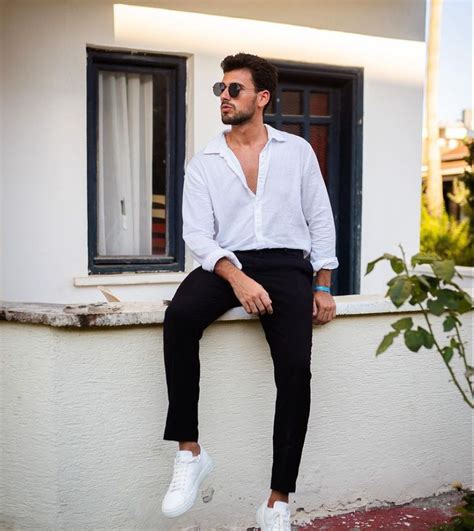 white shoes black shirt|black dress white sneakers.